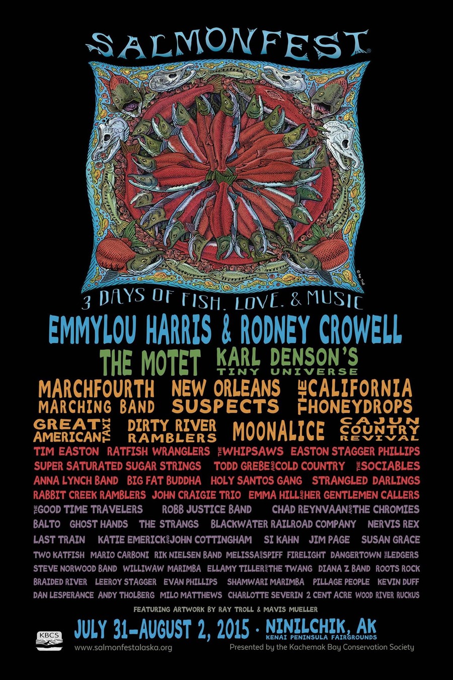 Salmonfest 2015 lineup poster