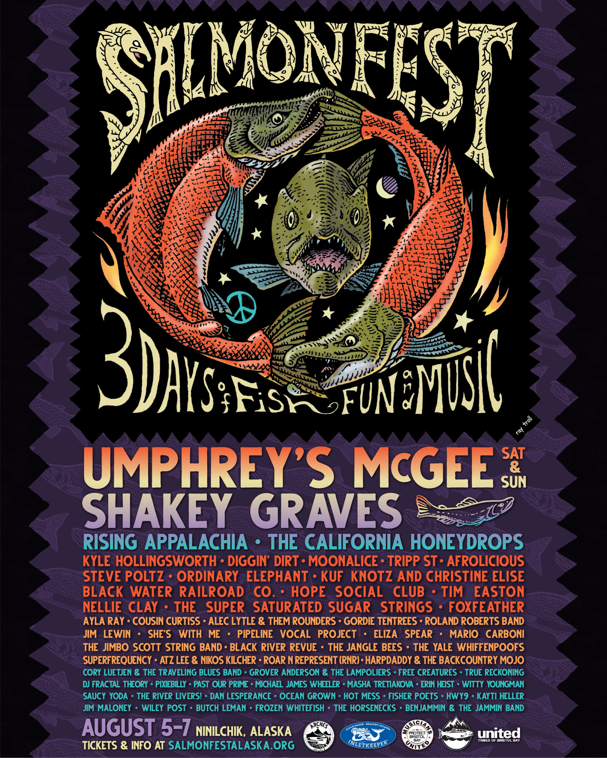 Salmonfest 2022 lineup poster