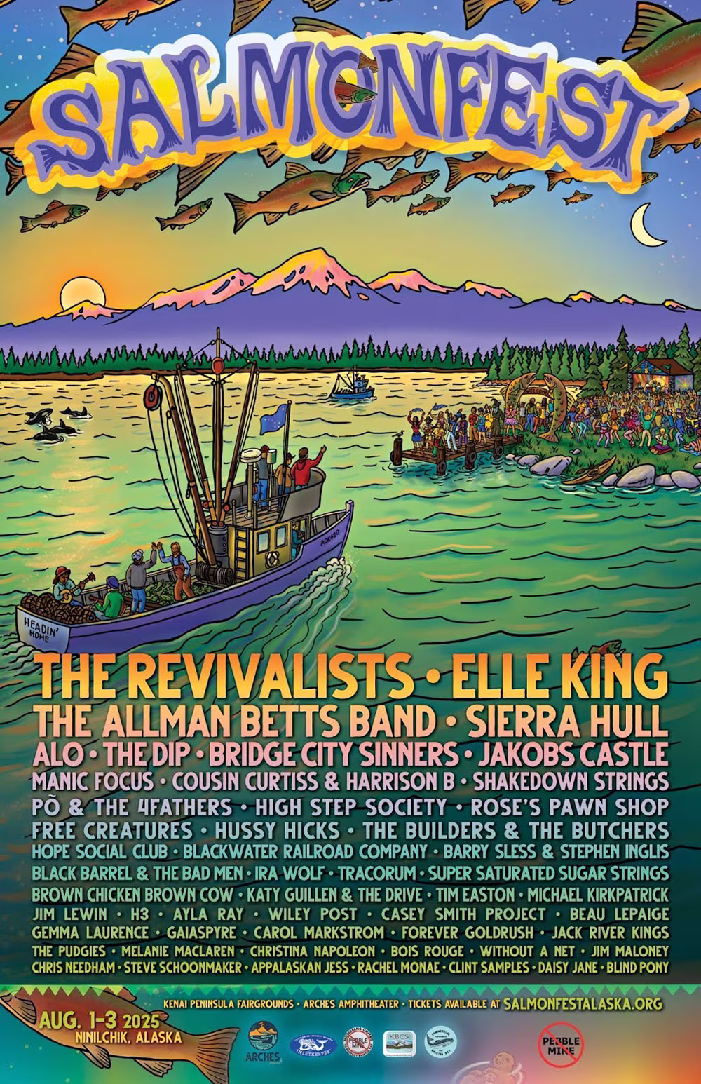 Salmonfest 2025 lineup poster